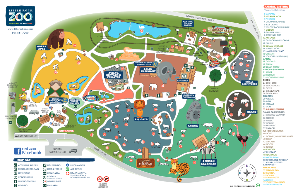 Printable Map Of Rolling Hills Zoo